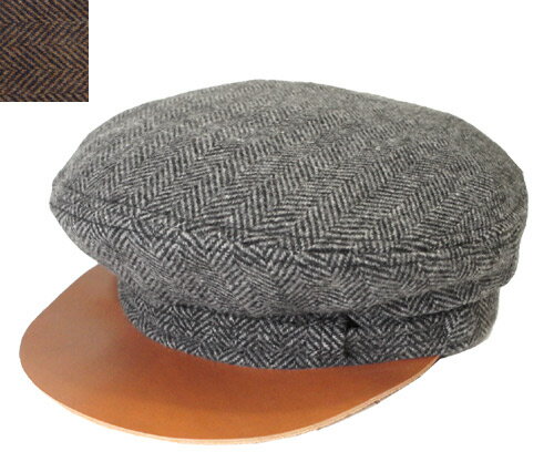 楽天PRASTNew York Hat ニューヨークハット #9068 Herringbone Fiddler GREY BROWN ヘリンボーン マリンキャップ 紳士 婦人 メンズ レディース 男女兼用