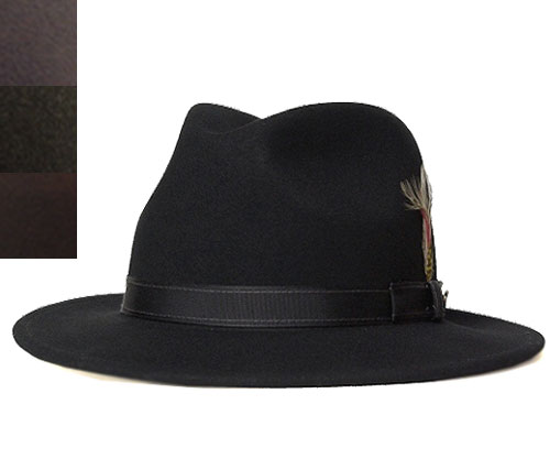 ベイリー  【送料無料】Bailey（ベイリー） [Hollywood Series] 帽子 フェルトハット #7008 FAIRBANKS Black Grey Dark-Olive Brown アメリカ製