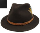 帽子 ステットソン STETSON ST833 VASHON こげ茶 黒 高級 アメリカ製 フェルトハット メンズ レディース