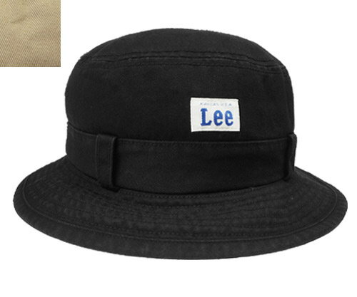 Lee リー LE BUCKET HAT COTTON TWILL 100-176310 BLACK BEIGE カジュアル バケットハット メンズ レディース 男女兼用 あす楽