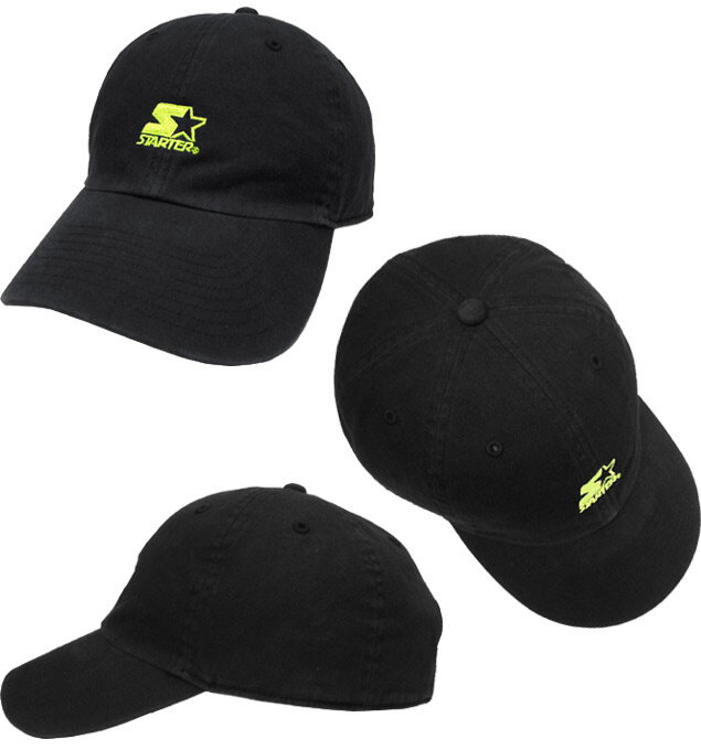 STARTER BLACK LABEL スターター ブラック レーベル STT SMALL STACKED LOGO 6PCAP YELLOW PINK BEIGE ネオン 蛍光 キャップ カジュアル 帽子 メンズ レディース 男女兼用 あす楽
