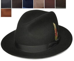 ニューヨークハット ニューヨークハット New York Hat 5319 The Fedora (LITE FELT FEDORA) 送料無料 ザ フェドラ ブラック グレー ネイビー ブラウン アーモンド バーガンディー オリーブ 帽子 中折れハット 紳士 メンズ レディース あす楽