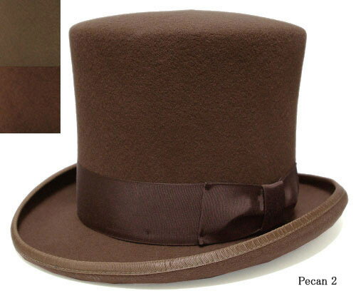 ニューヨークハット 送料無料 NEW YORK HAT ニューヨーク ハット フェルト トップハット 5009 MAD HATTER マドハッター Pecan 帽子 ハット シルクハット 紳士 婦人 メンズ レディース 男女兼用 ギフト あす楽