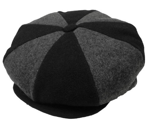 New York Hat j[[Nnbg #9061 Wool Two Way Newsboy LXPbg BLACK/CHARCOAL am wl Y fB[X@jp