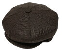 ニューヨークハット New York Hat　ニューヨークハット　ハンチング　9038　HERRINGBONE NEWSBOY　ヘリンボン　ニュースボーイ　Brown ver2