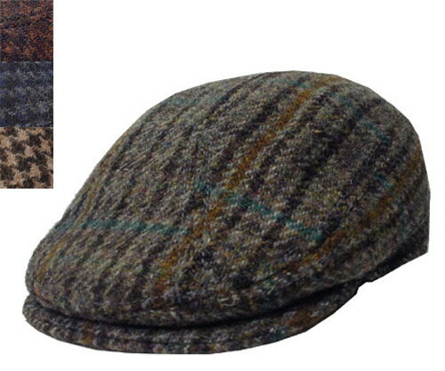 ニューヨークハット 帽子 レディース New York Hat ニューヨークハット#9022 Harris Tweed 1900 ハリス ツイード 1900 Grey Brown Navy Camel 帽子 ハンチング チェック ウール グレー ブラウン ネイビー 紳士 婦人 メンズ レディース 男女兼用 あす楽 【楽ギフ_包装】