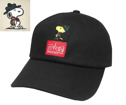 Manhattan Portage マンハッタンポーテージ MP181 MP×PEANUTS CAP BEIGE BLACK キャップ ピーナッツ スヌーピー メンズ レディース 男..