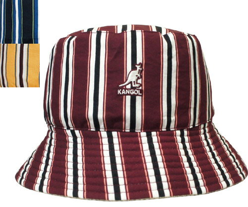 JS[ KANGOL Double Pattern Bucket Cordovan Navy Sunset oPbgnbg o[Vu XgCv Y fB[X@jp@y