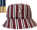 カンゴール KANGOL Double Pattern Bucket Cordovan Navy Sunset バケットハット リバーシブル ストライプ メンズ レディース　男女兼用　あす楽