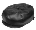 KANGOL カンゴール Faux Leather Cap BLACK レザーハンチング メンズ レディース 男女兼用 あす楽