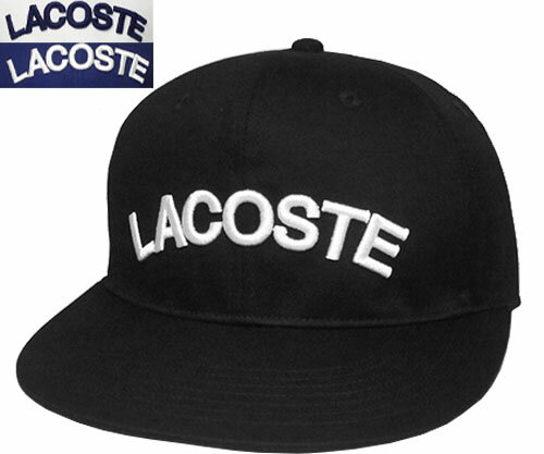 ラコステ LACOSTE ラコステ L1273 FLAT VISOR LOGO CAP フラットバイザーロゴキャップ クロ コン シロ 帽子 紳士 婦人 メンズ レディース