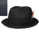 帽子 ステットソン STETSON SE073 ニュースレコー ハット 黒 紺 チャコールグレー メンズ レディース