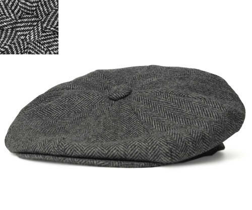 ニューヨークハット ニューヨークハット 帽子 キャスケット New York Hat 9059 Herringbone Big Apple ヘリンボン ビッグ アップル Grey ウール キャスケット メンズ レディース 男女兼用