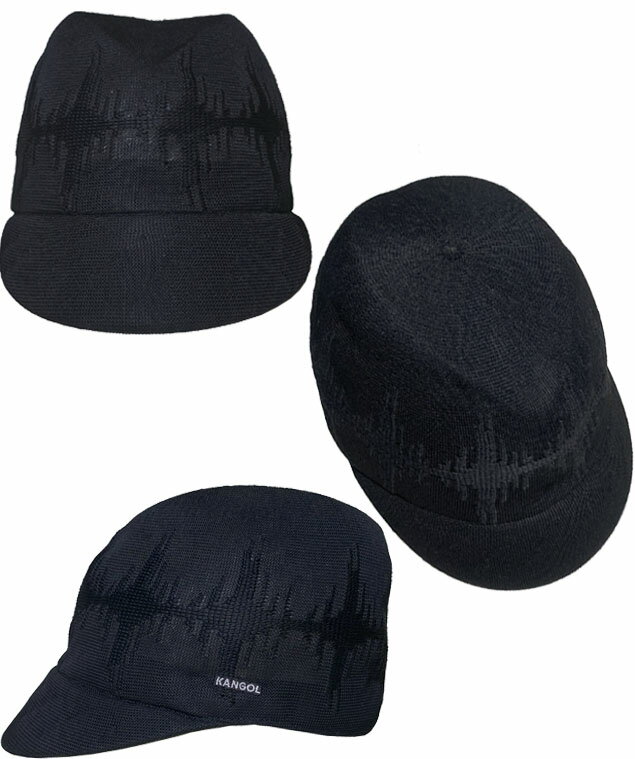 KANGOL カンゴール SOUND WAVE COLLETTE Black 帽子 キャップ メンズ レディース