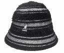 カンゴール ニット帽 レディース カンゴール KANGOL FURGORA POP STRIPE CASUAL ストライプ ファー BLACK/WHITE メンズ レディース