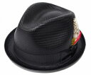 ニューヨークハット 帽子 ストローハット 麦わら 中折れ New York Hat 2158 MY MAN SAL マイマンサル ブラック XXL 大きいサイズ...