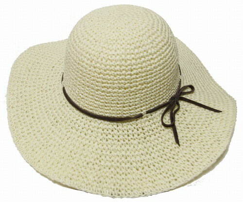 ニューヨークハット 帽子 レディース NEW YORK HAT（ニューヨークハット） 麦わら帽子 ストローハット #7139 TOYO SWINGER, Ivory 帽子 麦わら 麦わら帽子 つば広 ストロー 女優帽 ニューヨーク ハット スカラ フェヌア　スカラ アウトドア UVカット UV対策 紫外線カット 紫外線対策 UV