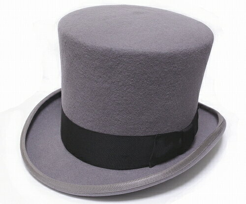 送料無料 New York Hat ニューヨークハット フェルトトップハット 5009 MAD HATTER マドハッター Grey 帽子 ハット シルクハット 紳士 婦人 メンズ レディース 男女兼用 ギフト あす楽