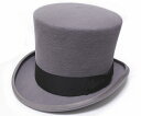 送料無料　New York Hat　ニューヨークハット　フェルトトップハット　5009　MAD HATTER　マドハッター　Grey　帽子　ハット　シルクハット　紳士　婦人　メンズ　レディース　男女兼用　ギフト　あす楽