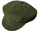 New York Hat(ニューヨークハット) スエードキャスケット #9260 SUEDE SPITFIRE, Olive