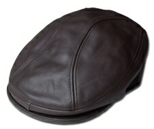 【送料無料】New York Hat（ニューヨークハット） レザーハンチング #9250 LAMBA, Dark Brown