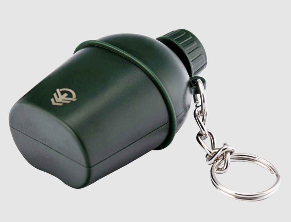 RETRO MOTIF　軍用水筒型LEDキーホルダー/グリーン
