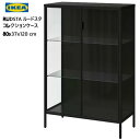 202307RUDSTA ルードスタコレクションケース 80x37x120 cm収納棚 飾り棚 IKEA イケアおしゃれ 新生活金属面マグネット可能 コレクション ディスプレイケーブル配線口付き30450138