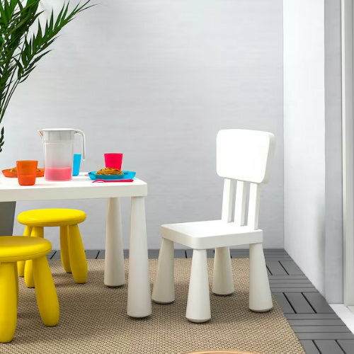 *【2～3日発送】202409MAMMUT マンムット ホワイトMAMMUT マンムット 子ども用チェア 室内 屋外用IKEA イケアおしゃれ 新生活バルコニー テラス ベランダ ピクニック頑丈 軽量 キッズチェア903.653.64 [2]