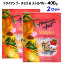 【2セット】【直送便】202403ドライマンゴー チョコ ストロベリー 400g×2Hawaiian Host ハワイアンホースト個包装 おやつ 2種フレーバー マンゴーチョコ マンゴーストロベリー お菓子 おつまみ ドライフルーツ 完熟マンゴー ダークチョコレート 058813