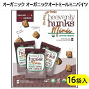 【直送便】202404ヘブンリー ハンクス オーガニックオートミールミニバイツ Heavenly Hunksオートミールダークチョコレート オーガニック 16袋入個包装入り オートミールスナック 大容量おやつ お菓子55305