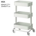 ★セール★202504RÅSKOG ロースコグ ワゴン ホワイト 35x45x77cm収納家具 IKEA イケア おしゃれ 家具キッチン用品 デスク用...