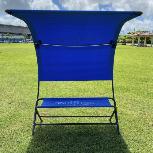 ＊【COS】202302リューパラ　シェードチェアー 青Ryupara Shade Chair 日影付きベンチキャンプチェア イス アウトドア 屋外用 軽量椅子 キャンプ ビーチ 釣り 収納袋 スポーツ観戦収納バック付き45082-1 pray-liv-10009478 PRAY LIV 楽天市場店 サンプル画像2