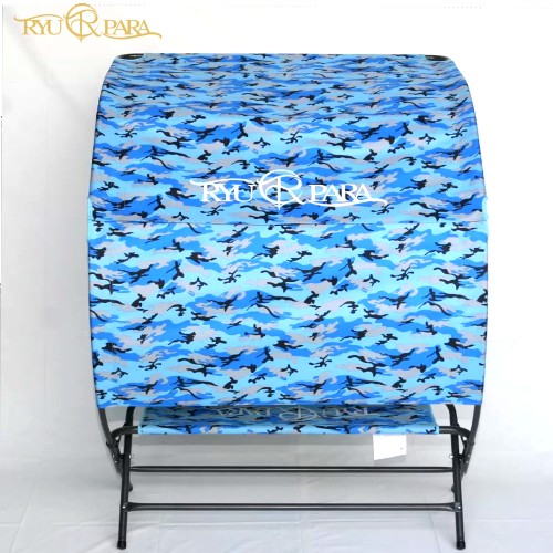 ＊【COS】202302リューパラ　シェードチェアー 青迷彩色Ryupara Shade Chair 日影付きベンチキャンプチェア イス アウトドア 屋外用 軽量椅子 キャンプ ビーチ 釣り 収納袋 スポーツ観戦収納バック付き45082-2 pray-liv-10009479 PRAY LIV 楽天市場店 サンプル画像2