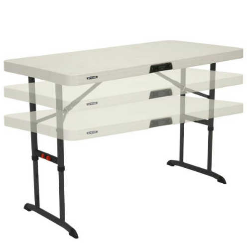 202102LIFETIME ライフタイム ポータブルテーブル 4人用高さ調節可能 3段階ライフタイムテーブル テーブルアウトドア キャンプ イベントW122cm x D61cm x H61-86cm8860292通販格安セール情報 楽天 通販