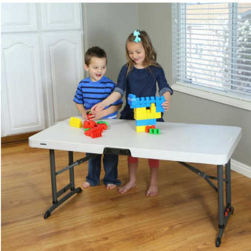 202102LIFETIME ライフタイム ポータブルテーブル 4人用高さ調節可能 3段階ライフタイムテーブル テーブルアウトドア キャンプ イベントW122cm x D61cm x H61-86cm8860292通販格安セール情報 楽天 通販