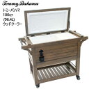 202105TOMMY BAHAMA WOOD COOLERトミーバハマ ウッド クーラー ボックスパーティ 100QT 96.4L 52 x 116 x 87 cmクーラーボックス キャスター付き　栓抜き木製ボディ　最大130缶　調節可能な内仕切り【smtb-ms】1356876