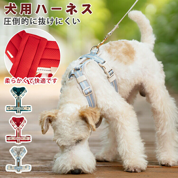 犬 ハーネス リード 小型犬 おしゃれ かわいい 猫 犬用 猫用 胴輪 柔らかい 脱げな...