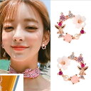 【ポイント10倍★送料無料】 イヤーカフ 人気 シンプル 大ぶり レディース イヤリング 痛くない さくら 桜 ビジュー 花 フラワー パール ノンホールピアス...