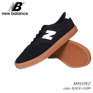 日本未発売 NEW BALANCE AM55YEZ BLACK × GUM ニューバランス スニーカー ( 海外限定 黒 ブラック ガムソール メンズ )