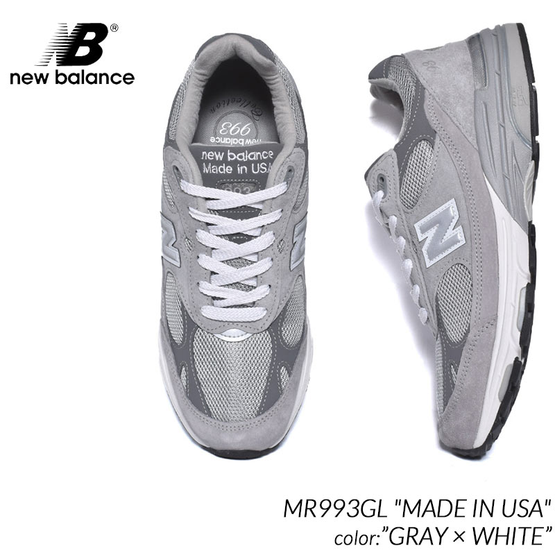 NEW BALANCE MR993GL MADE IN USA GRAY × WHITE ニューバランス スニーカー ( グレー 灰色 D アメリカ製 メンズ )