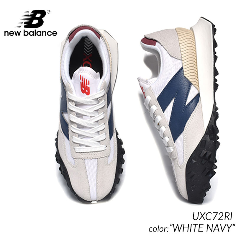 NEW BALANCE UXC72RI "WHITE NAVY" ニューバランス スニーカー ( 白 ホワイト 紺 ネイビー スエード D メンズ レディース ウィメンズ )