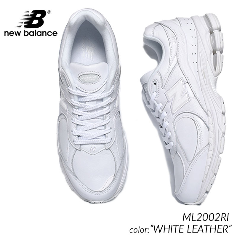 ニューバランス レザースニーカー メンズ NEW BALANCE ML2002RI "WHITE LEATHER" ニューバランス レザー スニーカー ( 白 ホワイト メンズ )