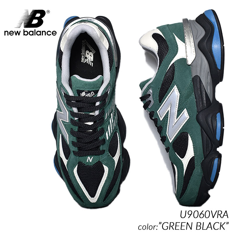 NEW BALANCE U9060VRA GREEN BLACK ニューバランス スニーカー ( 90/60 緑 グリーン 黒 ブラックメンズ レディース ウィメンズ D )