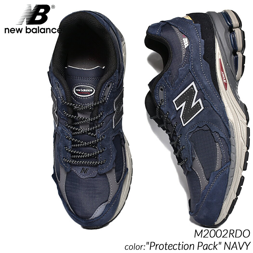 ニューバランス レザースニーカー メンズ NEW BALANCE M2002RDO "Protection Pack" NAVY ニューバランス レザー スニーカー ( プロテクションパック 1906 nb 紺 ネイビー ブルー 青 ミリタリー ダメージ 切りっぱなし メンズ )