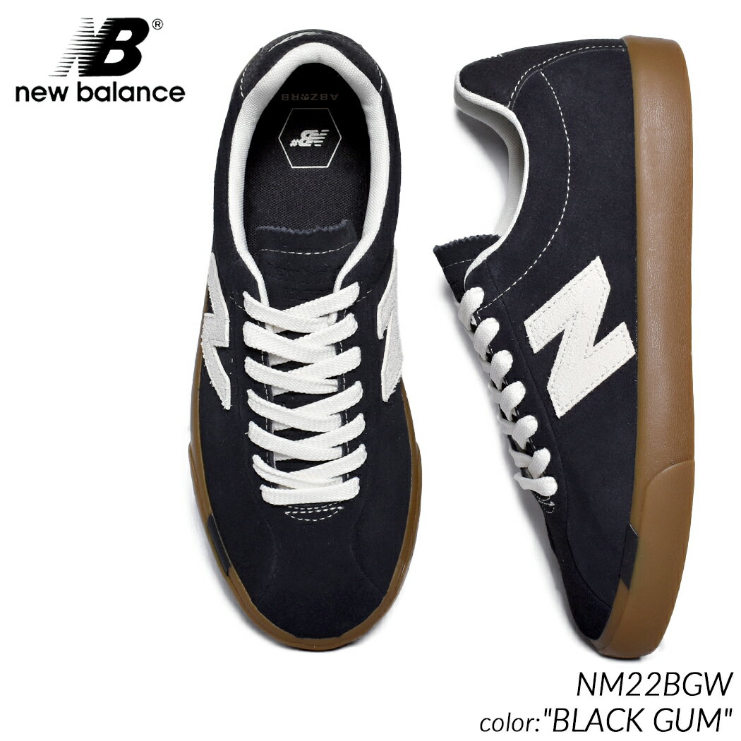 海外限定 NEW BALANCE NUMERIC NM22BGW "BLACK GUM" ニューバランス ヌメリック スニーカー ( 日本未発売 黒 ブラック ガムソール nb ローテク スケート メンズ )