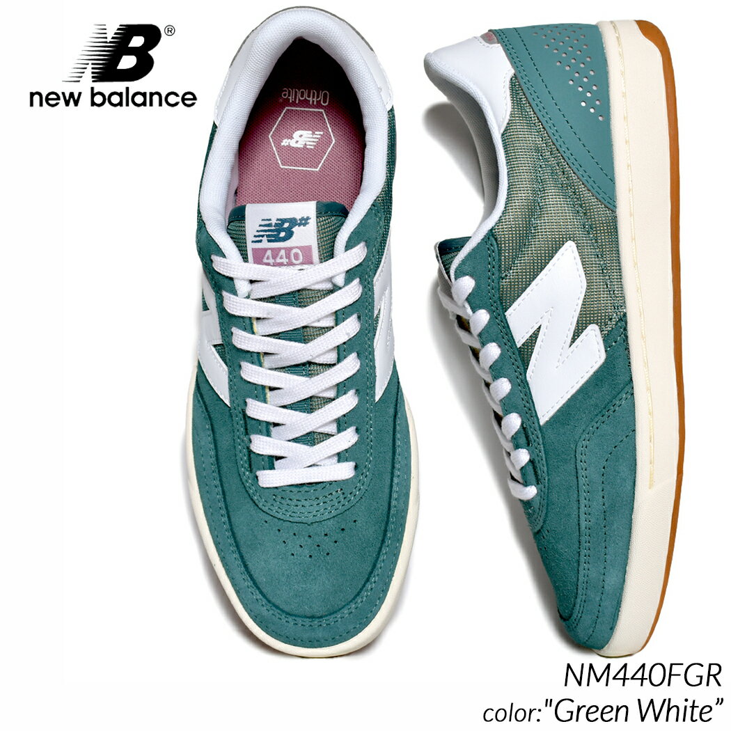 海外限定 NEW BALANCE NUMERIC NM440FGR Green White ニューバランス ヌメリック スニーカー ( 日本未発売 緑 グリーン 白 ホワイト ガムソール スケート SKATE )