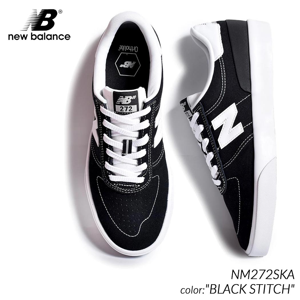 日本未発売 NEW BALANCE NUMERIC NM272SKA "BLACK STITCH" ニューバランス ヌメリック スニーカー ( 海外限定 黒 ブラック スケート オールブラック メンズ レディース ウィメンズ )