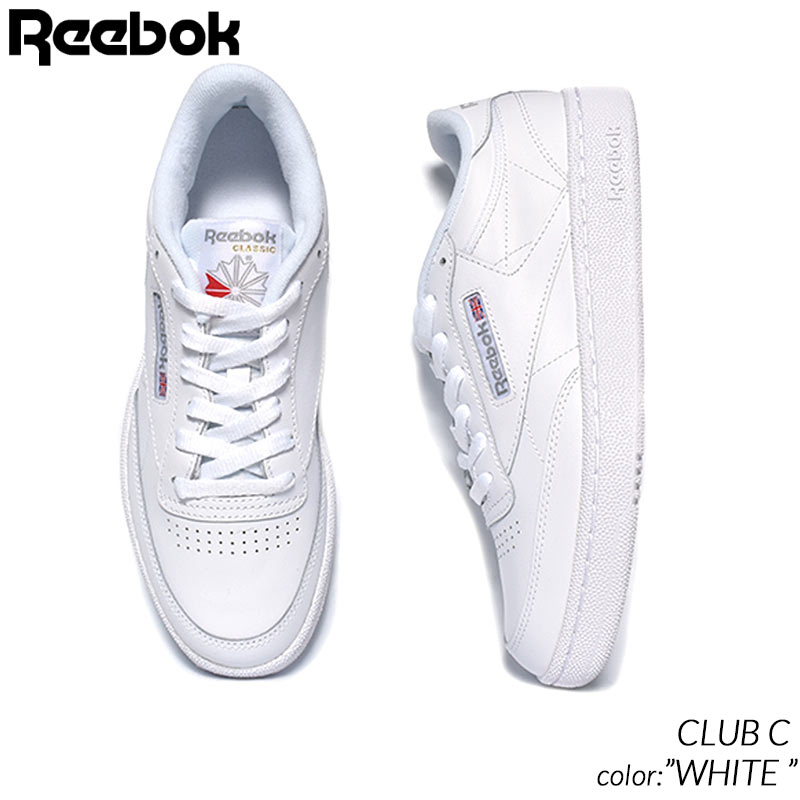 REEBOK CLUB C WHITE リーボック クラブ シー レザー スニーカー ( 白 ホワイト クラシックレザー CLASSIC LEATHER レディース ウィメンズ AR0455 )