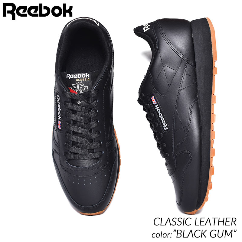 リーボック レザースニーカー メンズ REEBOK CLASSIC LEATHER ”BLACK GUM” リーボック クラシックレザー スニーカー ( 黒 ブラック メンズ レディース ウィメンズ 100008493 )