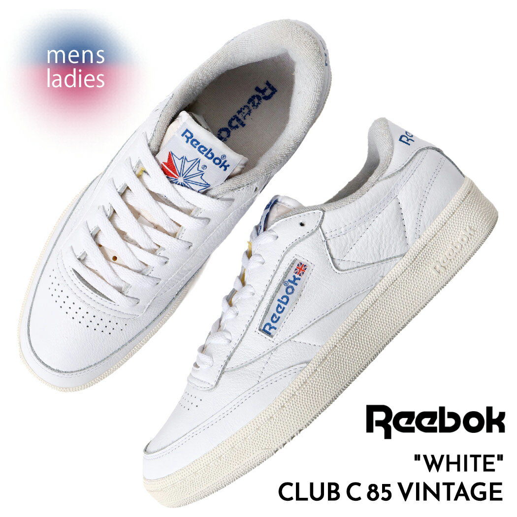 楽天PRECIOUS PLACE【お買い物マラソン限定クーポン配布中!!】Reebok リーボック クラブシー ヴィンテージ レザー スニーカー CLUB C 85 VINTAGE WHITE （ 白 ホワイト 国内正規品 100007875 ）